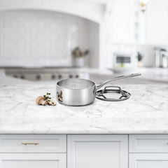 Custom-Clad 5-Ply 1 Qt. Saucepan with Cover